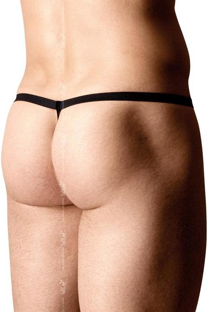 Ανδρικό εσώρουχο Mens Thong with Zipper Μαύρο SFT4526-B