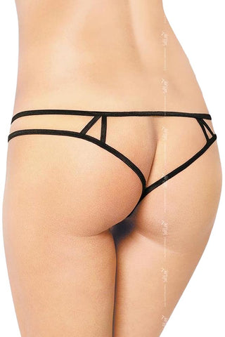 Γυναικείο εσώρουχο Softland Rose G-String Μαύρο SFL2448