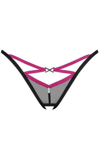 Εσώρουχο Obsessive Novenes Crotchless Thong Μαύρο OB7753