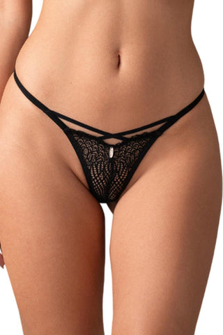 Γυναικείο Εσώρουχο Obsessive Iliosa thong Μαύρο OB0890