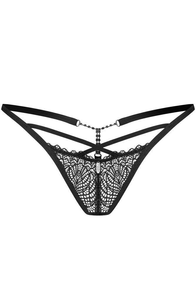 Γυναικείο Εσώρουχο Obsessive Iliosa thong Μαύρο OB0890