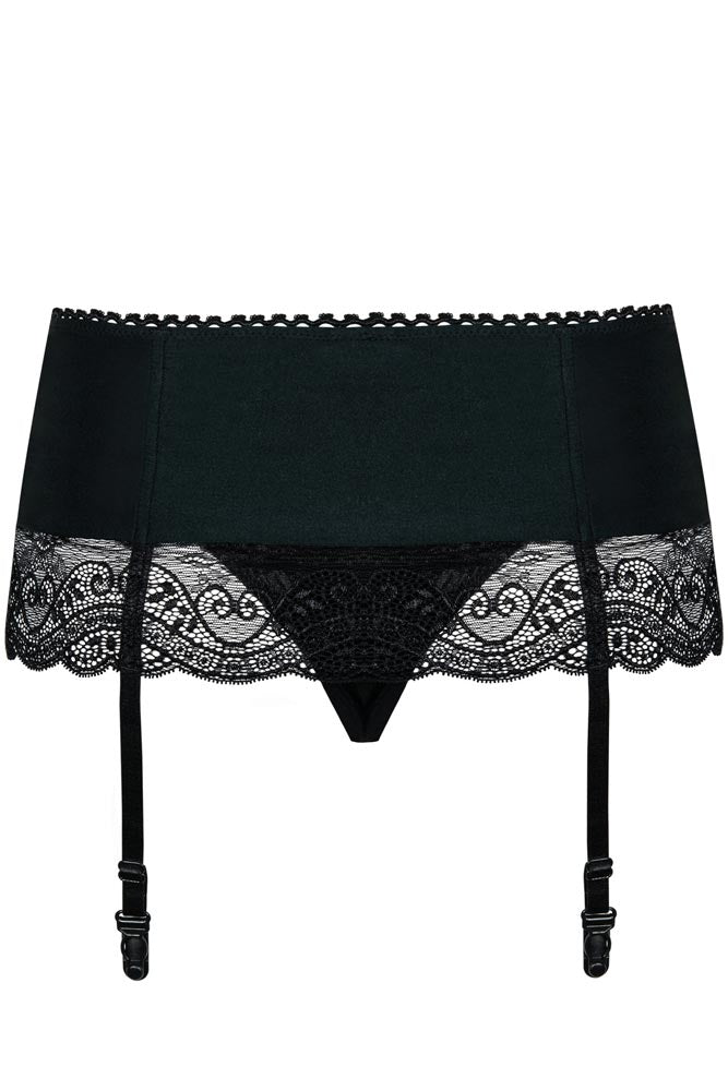 Γυναικεία ζαρτιέρα Obsessive Miamor Garter belt Μαύρη OB9813