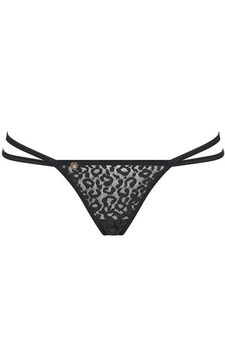 Γυναικείο String Obssesive Pantheria Thong Μαύρο OB1852