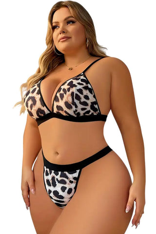 Γυναικείο Set Plus Size Annamu Λεοπαρ A-1026