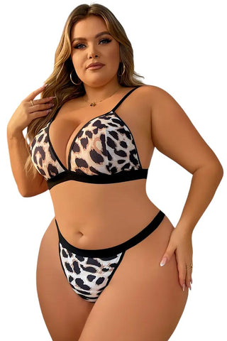 Γυναικείο Set Plus Size Annamu Λεοπαρ A-1026