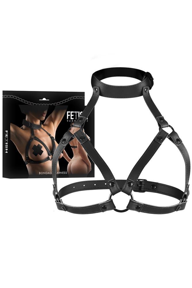 Σουτιέν Fetish Harness Bra Μαύρο D-237017