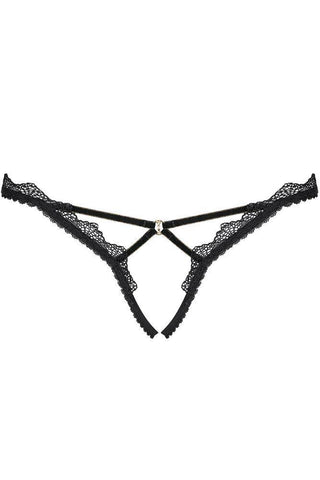 Obsessive - Γυναικείο Εσώρουχο - Obsessive crotchless thong Lolitte Μαύρο OB3543 - E-string.gr