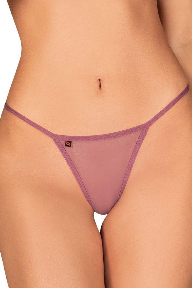 Obsessive - Γυναικείο εσώρουχο - Obsessive Luiza thong berry Μελιτζανί OB7350 - E-string.gr