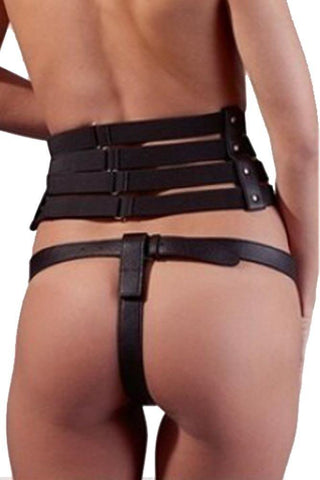 Leg Avenue - Γυναικεία Ζώνη με εσώρουχο - Leg Avenue Waist Belt Harness Μαύρη LG71111 - E-string.gr