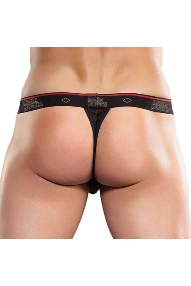 Male Power - Ανδρικό εσώρουχο - MALE POWER MICRO THONG BLACK S4F10470 - E-string.gr