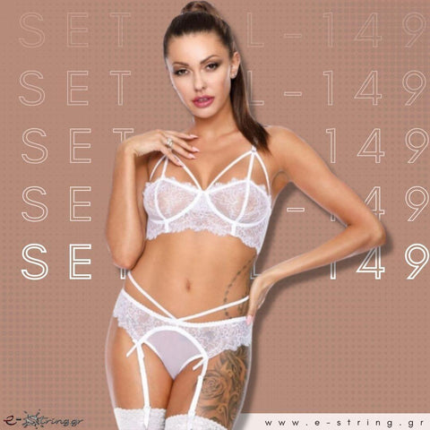 Excellent Beauty - Γυναικείο Σετ Εσώρουχα - Excellent Beauty Λευκό L-149 - E-string.gr